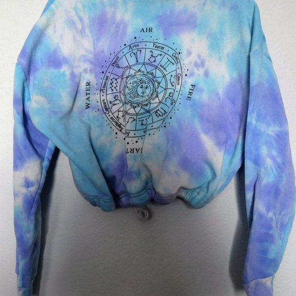 Faded Rose Tie-Dye Pullover Cinched & Cropped Astr - Picture 14 of 15